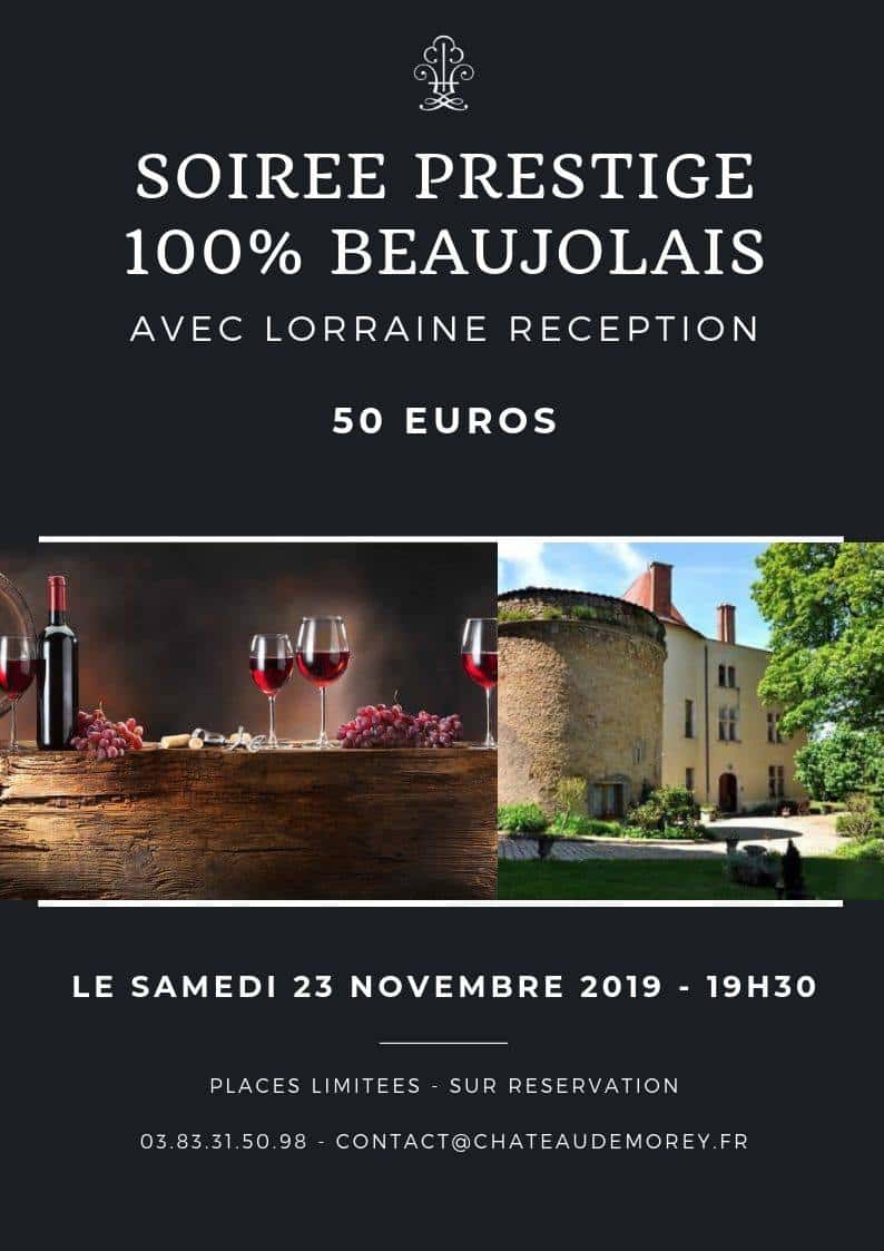 Soirée prestige 100% beaujolais