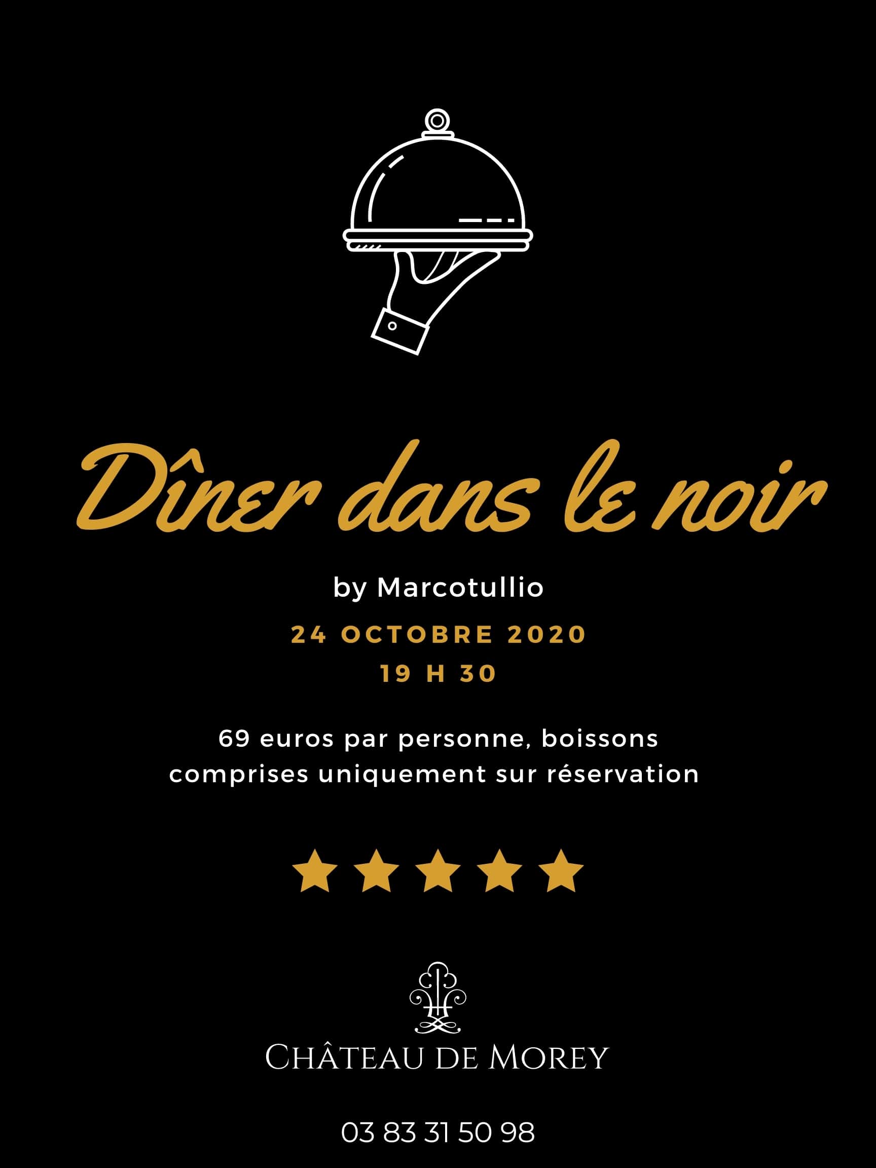 Dîner dans le noir à quelques minutes de Metz et Nancy