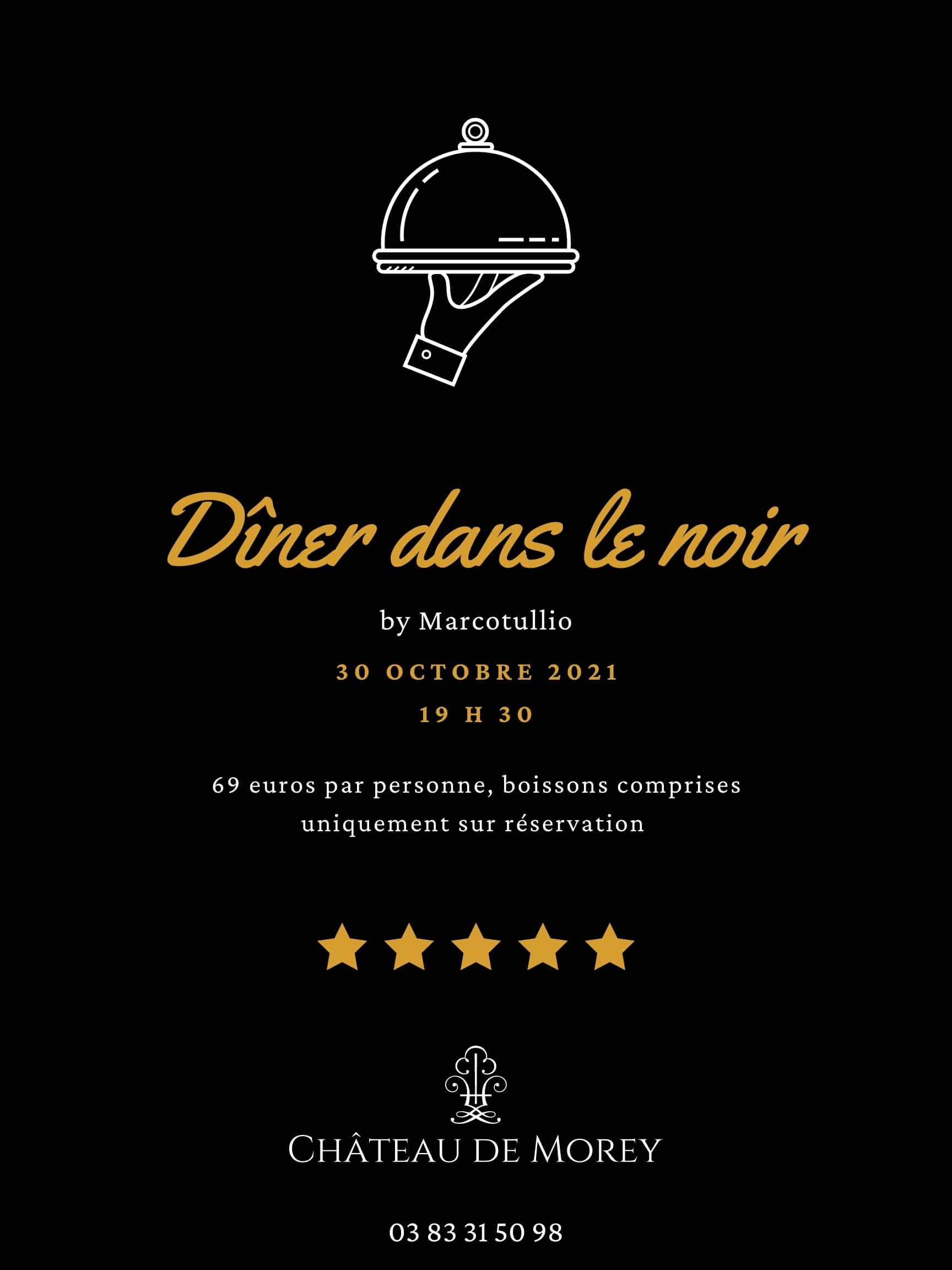 Dîner dans le noir au Château de Morey