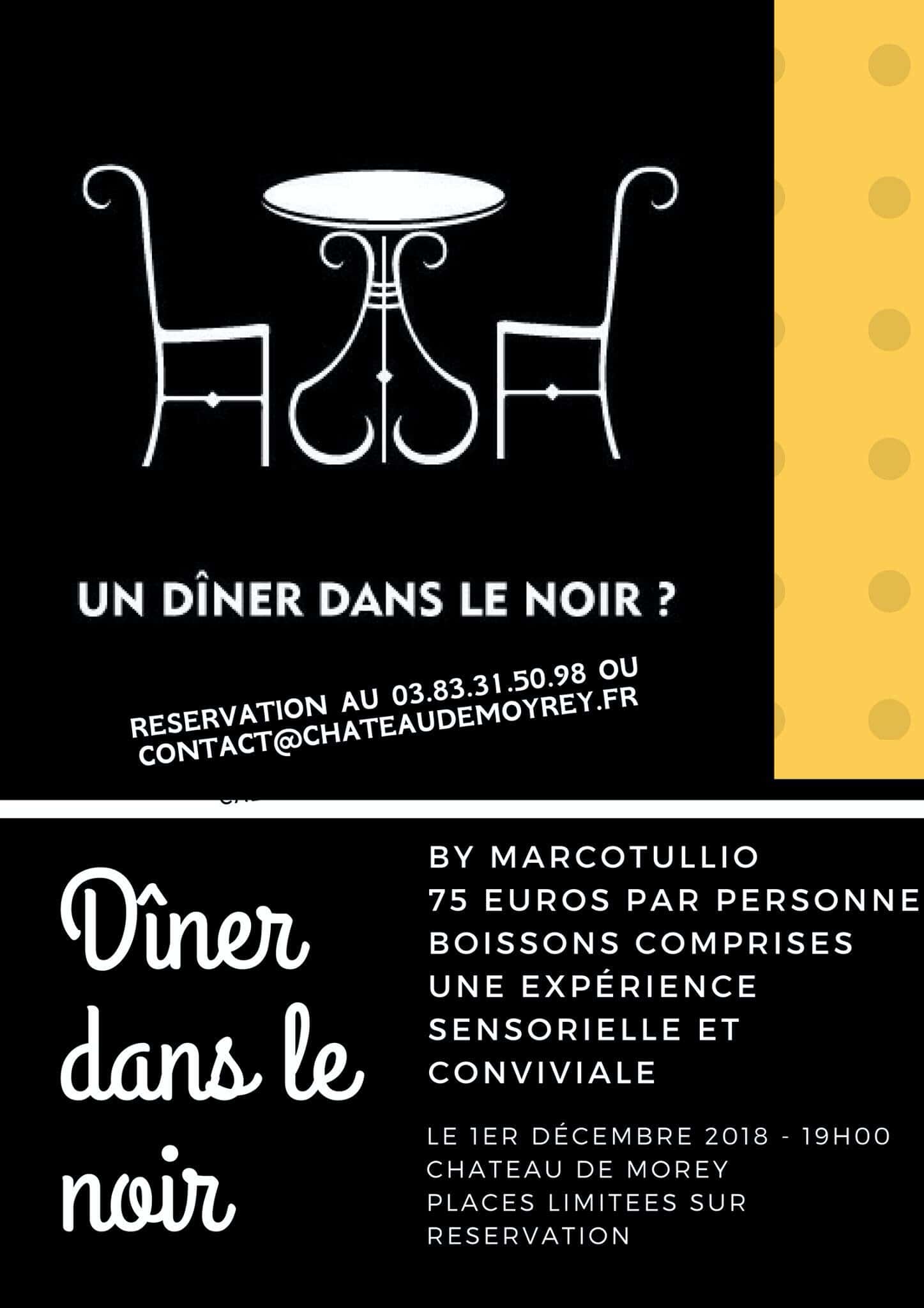 Un dîner dans le noir au château de Morey