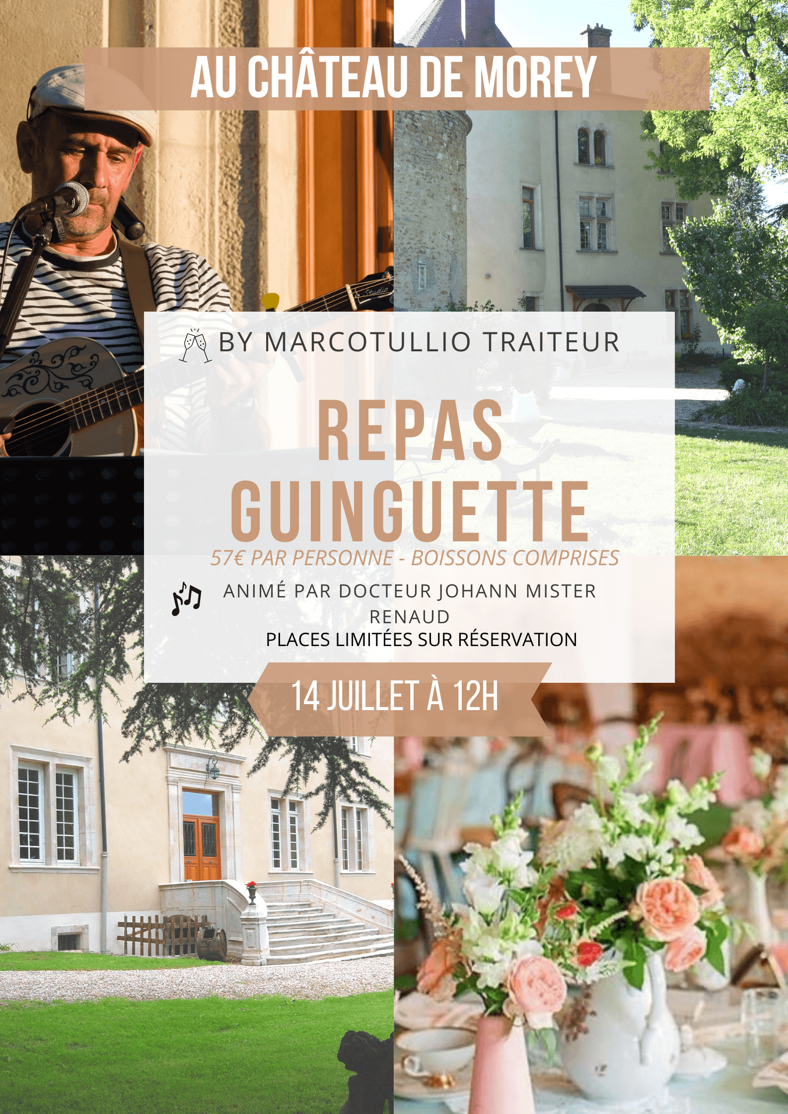 Repas guinguette dans un château à quelques minutes de Nancy